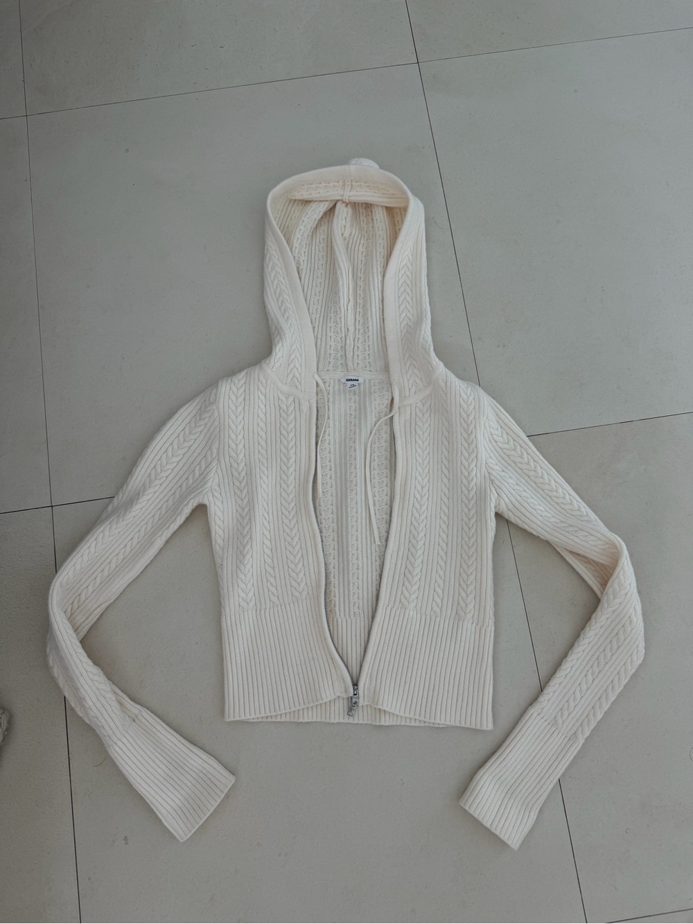 Garage Cable Knit Zippy Sweatshirt